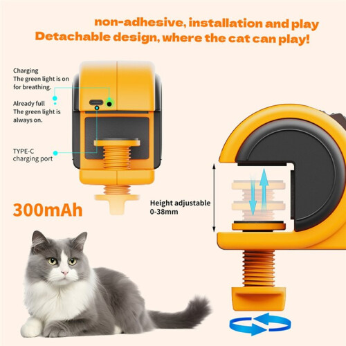 Automatic Cat Toy Interactive Electric Adjustable Cat Toy with Indoor  Cat Toy B 1
