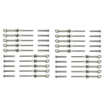 20x Threaded Bolt and Pedal Cable Railing Kit End Fitting 0.32 cm,T316 Marine Grade Stainless Steel