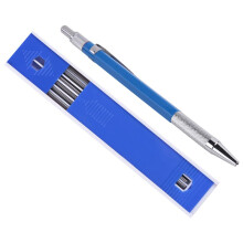 Welders Pencil with 6Pcs Round Refills, 2.0 mm Mechanical Pencil for Pipe Fitter Construction Woodworking