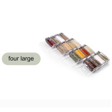 8pcs Clear Acrylic Spice Drawer Organizer,Seasoning Jars Drawers Insert,Kitchen Spice Rack Tray for Drawer