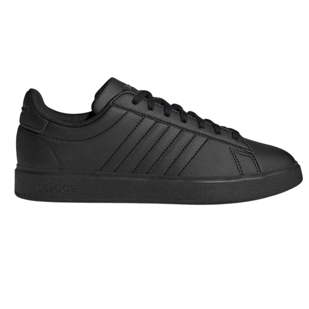Adidas (12 Uk, Triple Black) Mens Grand Court Base 2.0 Flat Trainers