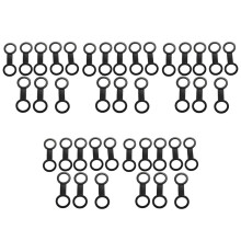 40x Scuba Diving Dive Snorkeling Silicone Snorkel Mask Strap Keeper Holder Clips Retainer Attachment Gear Spare Black