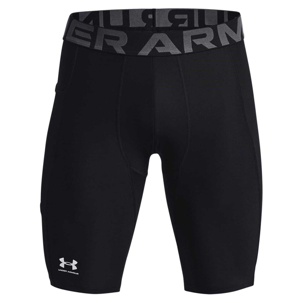 Under Armour (L, Black) Mens Heatgear Tight Compression Shorts