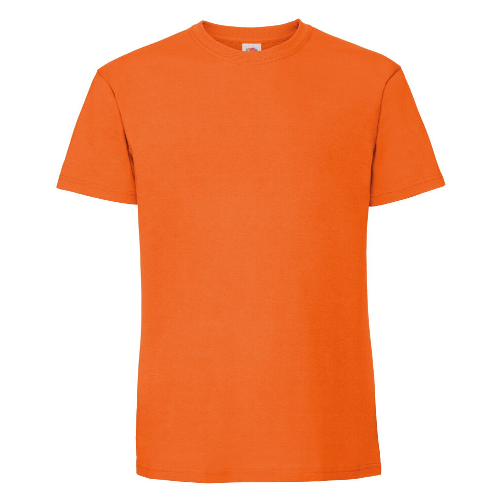 Fruit Of The Loom (2Xl Uk, Orange) Mens Iconic 195 Ringspun Premium Tshirt