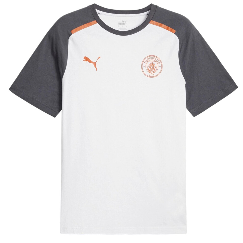 Puma (S, White) Mens Manchester City Fc T-Shirt
