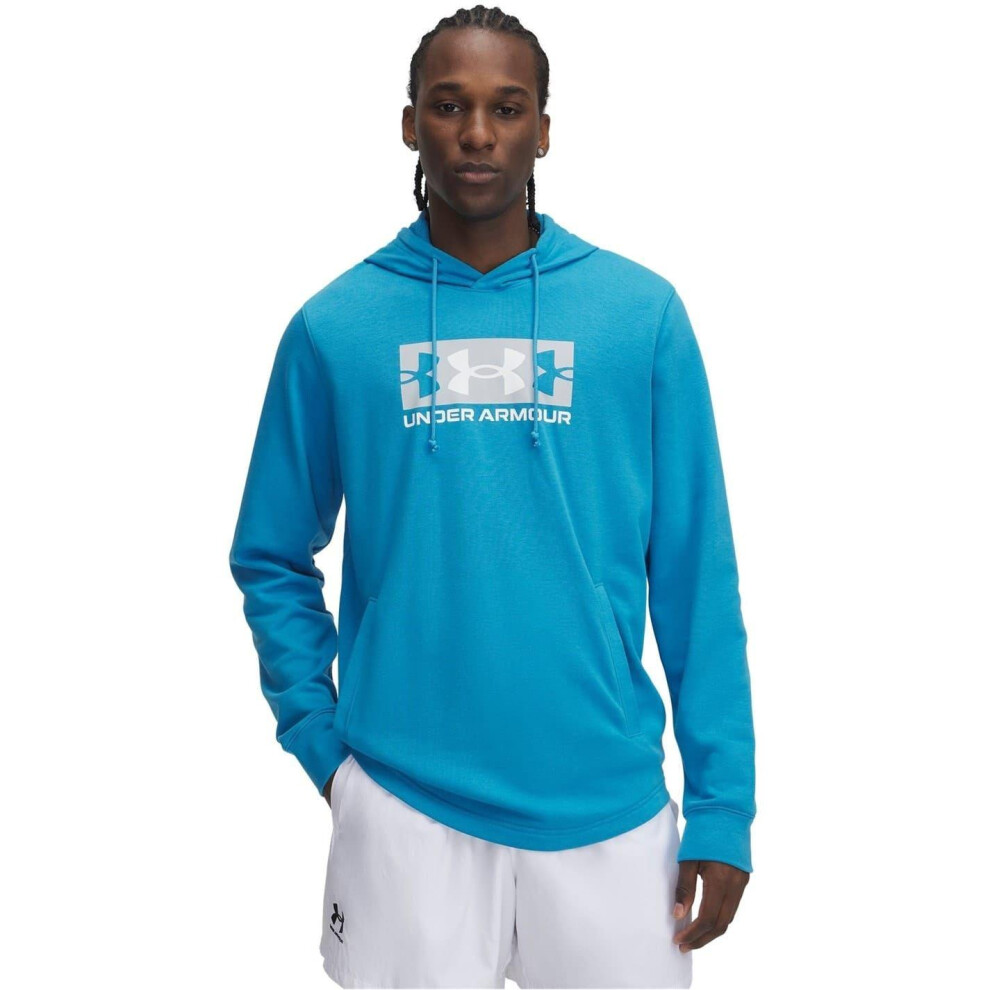 Under Armour (L, Blue) Mens Rival Logo French Terry Hoodie