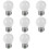 8x E27 LED-lamp, wit, kunststof (0,5W vermogen, wit) 1