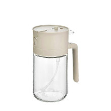 1 spruzzatore per olio in vetro a doppio uso da 600 ml, per uso alimentare, dispenser per aceto da cucina, grande capacità, dispenser per olio