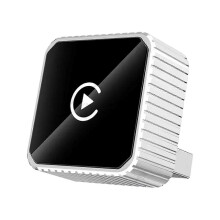 Adaptateur USB Android Auto sans fil 2 en 1 avec Bluetooth 5.0 et boîtier intelligent IA pour la conversion de CarPlay filaire en CarPlay sans fil.