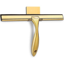 2024, Raclette de douche en acier inoxydable, pour portes de douche, salle de bain, fenĂŞtres et vitres de voiture - Laiton, 10 pouces