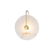 Semplice applique a LED con decorazione in marmo spagnolo naturale.