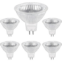 Lampadina alogena GU5.3 50W 12V, 800lm bianco caldo 2700K dimmerabile, lampadina alogena faretto MR16, confezione da 6