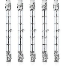 Lot de 5 ampoules halogènes R7S 118 mm 300 W à intensité variable, format crayon, 220-240 V CA, 3100 lm, projecteur halogène linéaire pour L