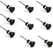 2024 Black 9pcs Mini 12v 1w Led Ceiling Recessed Spotlights Ip65, 3000k (120, Warm White).