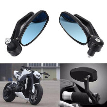 Specchietto retrovisore per moto - Specchietto rimontato - Nero - 22 mm
