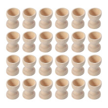 24 soportes de madera para huevos, hueveras, recipientes para almacenar huevos, hueveras de Pascua para el hogar.