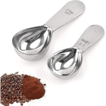 2024,Coffee Scoop Set,2 Pieces Stainless Steel Coffee Scoops,15ML and 30ML,Stainless Steel Measuring