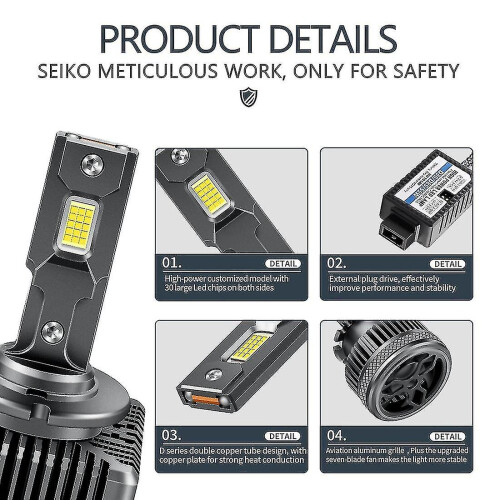 D3s/d3r Car Headlight Bulb 110w 40000lm 6000k White Auto Light Led Update Kit 1