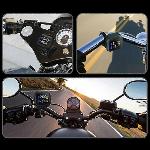 Motorcycle TPMS System with 2 WI External Sensors with LCD Display 2