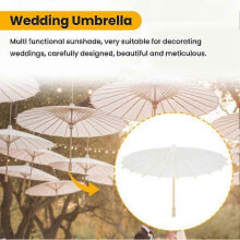10PCS Paper Parasol Wedding Umbrella Kids Party Favor 30cm Bamboo Umbrellas for Bridal Shower Centerpieces Photo Props