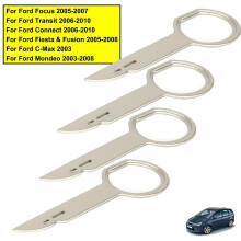 2 paires d'extracteurs de goupilles de déverrouillage pour autoradio CD stéréo Ford Focus Mondeo C-Max Fiesta Transit