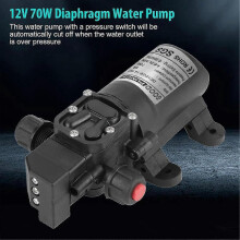 Pompe à eau 12 V, Pompe à eau électrique 12 V CC 6 A 70 W, Pompe à eau auto-amorçante - haute pression