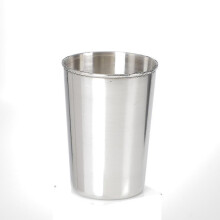 Ensemble de 4 verres à vin empilables portables en acier inoxydable de 150 ml pour l'extérieur