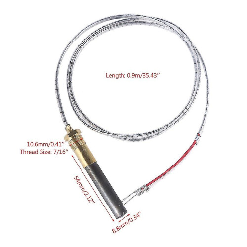 Gas Fryer Thermopile Thermocouple 2-wire Replacement Temperature Sensor 2