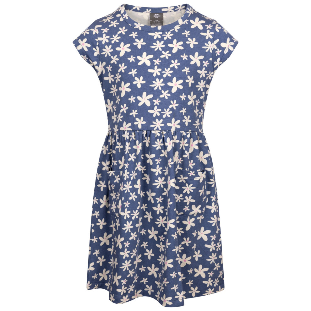 Trespass (9-10 Years, Blue) Girls Happiness Heart Short-Sleeved Dress