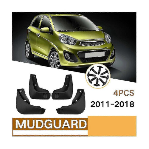 Lot de 4 bavettes garde-boue pour Kia Picanto 2011-2018