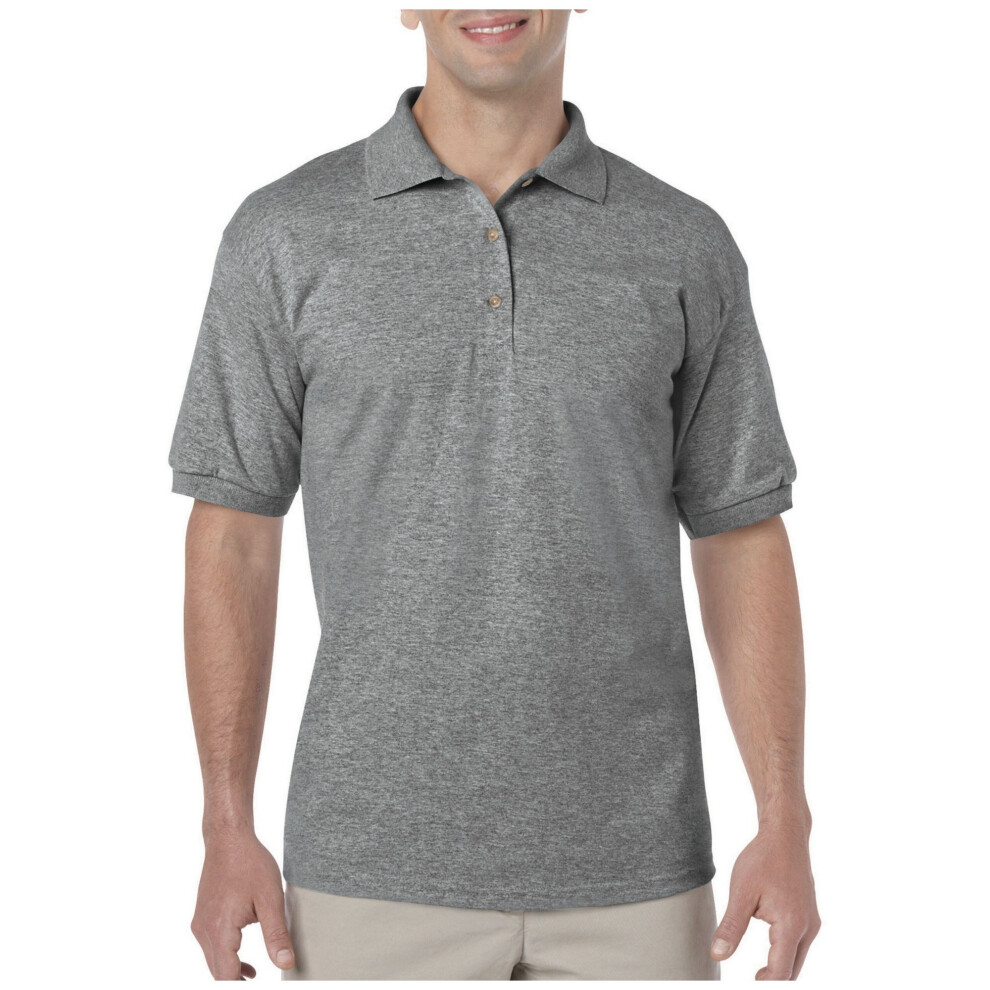 Gildan (3Xl, Graphite Heather) Mens Dryblend Polo Shirt