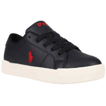 (6 UK Child, Black/Red) Ralph Lauren Childrens/Kids Sutton Ps Flat Trainers