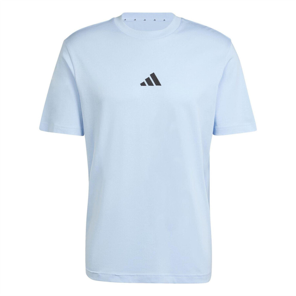 Adidas (Xl, Glow Blue) Mens Logo Cotton T-Shirt