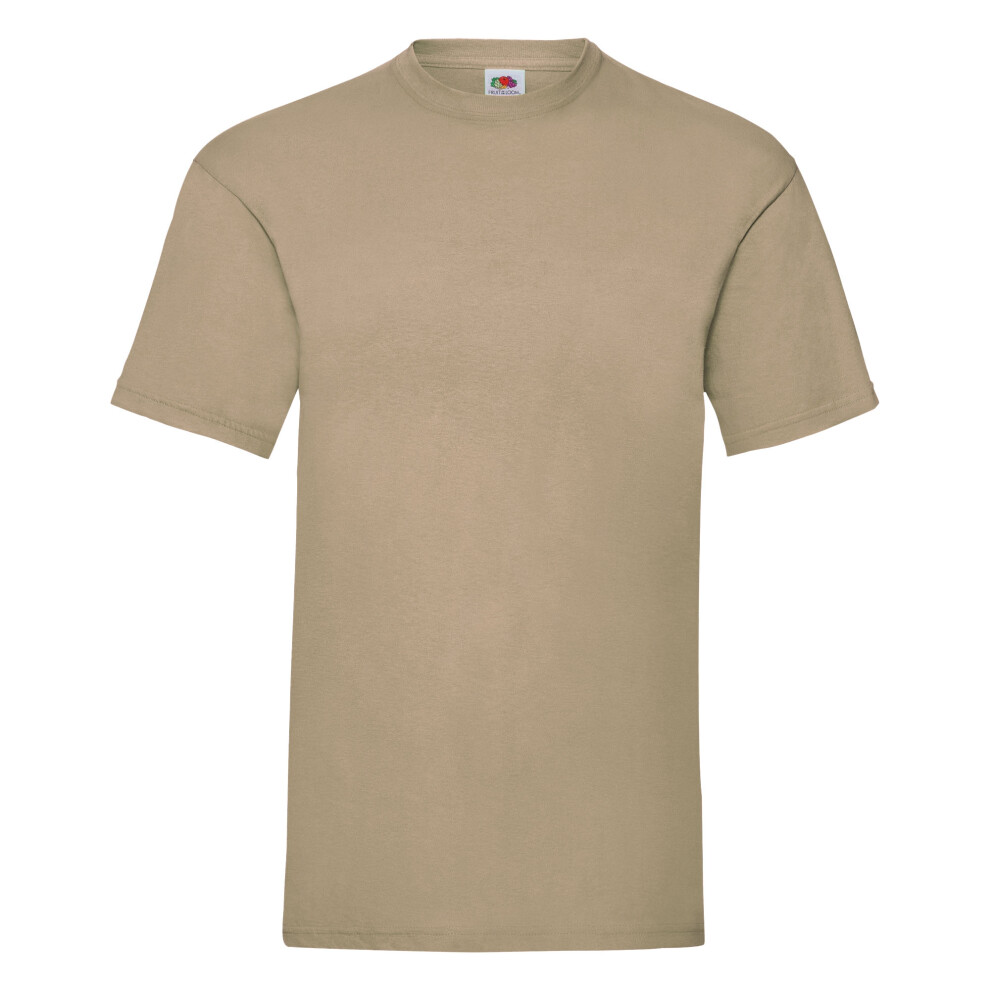 Fruit Of The Loom (S, Khaki) Mens Valueweight Short Sleeve T-Shirt
