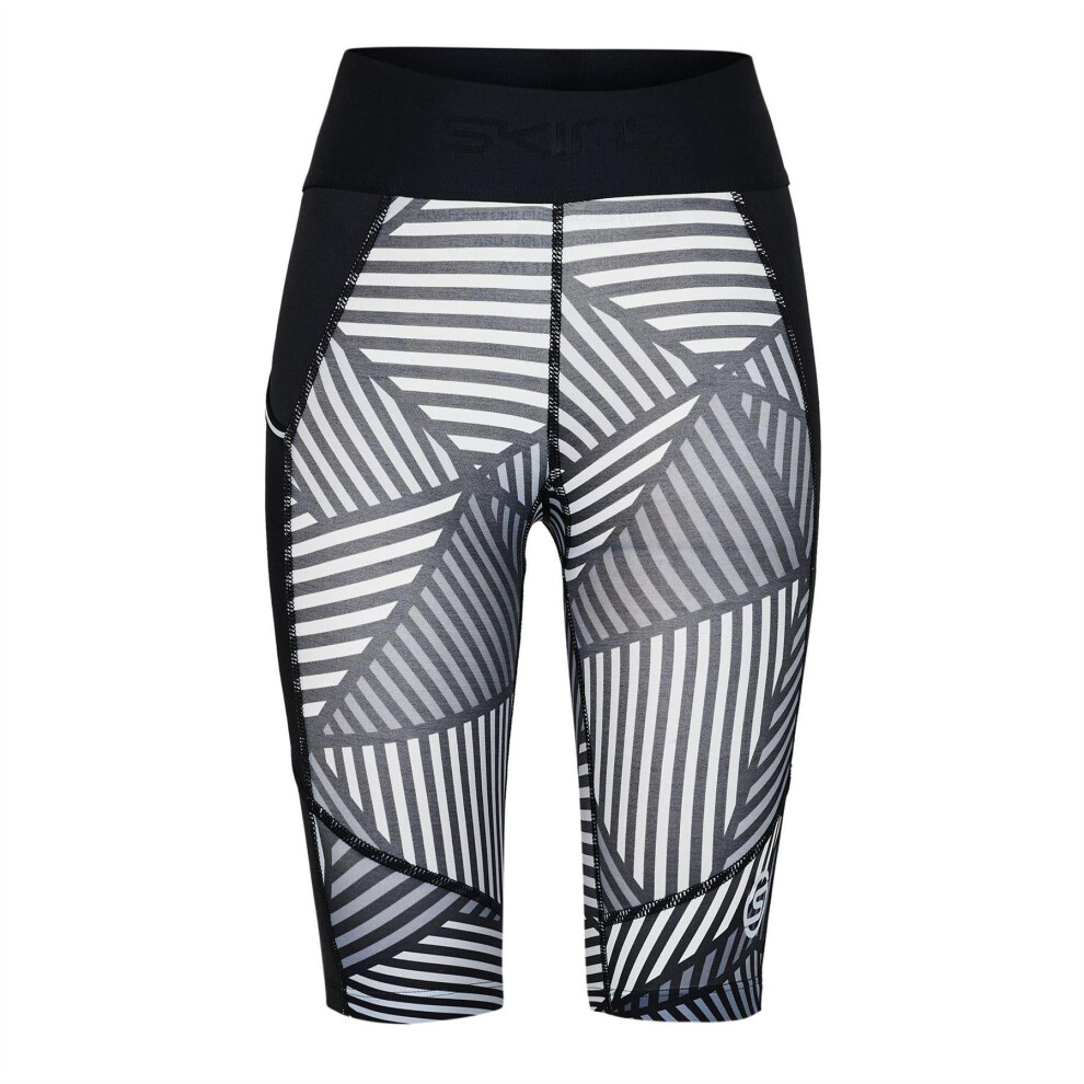 Skins (12 Uk, White/Black) Womens/Ladies Series-1 Compression Shorts