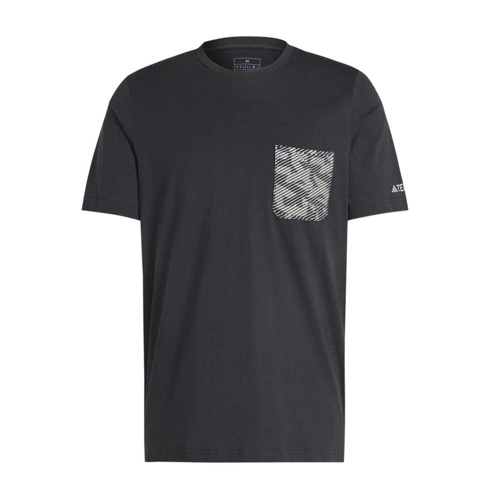 Adidas (Xl, Black) Mens Puzzle Cotton Pocket T-Shirt