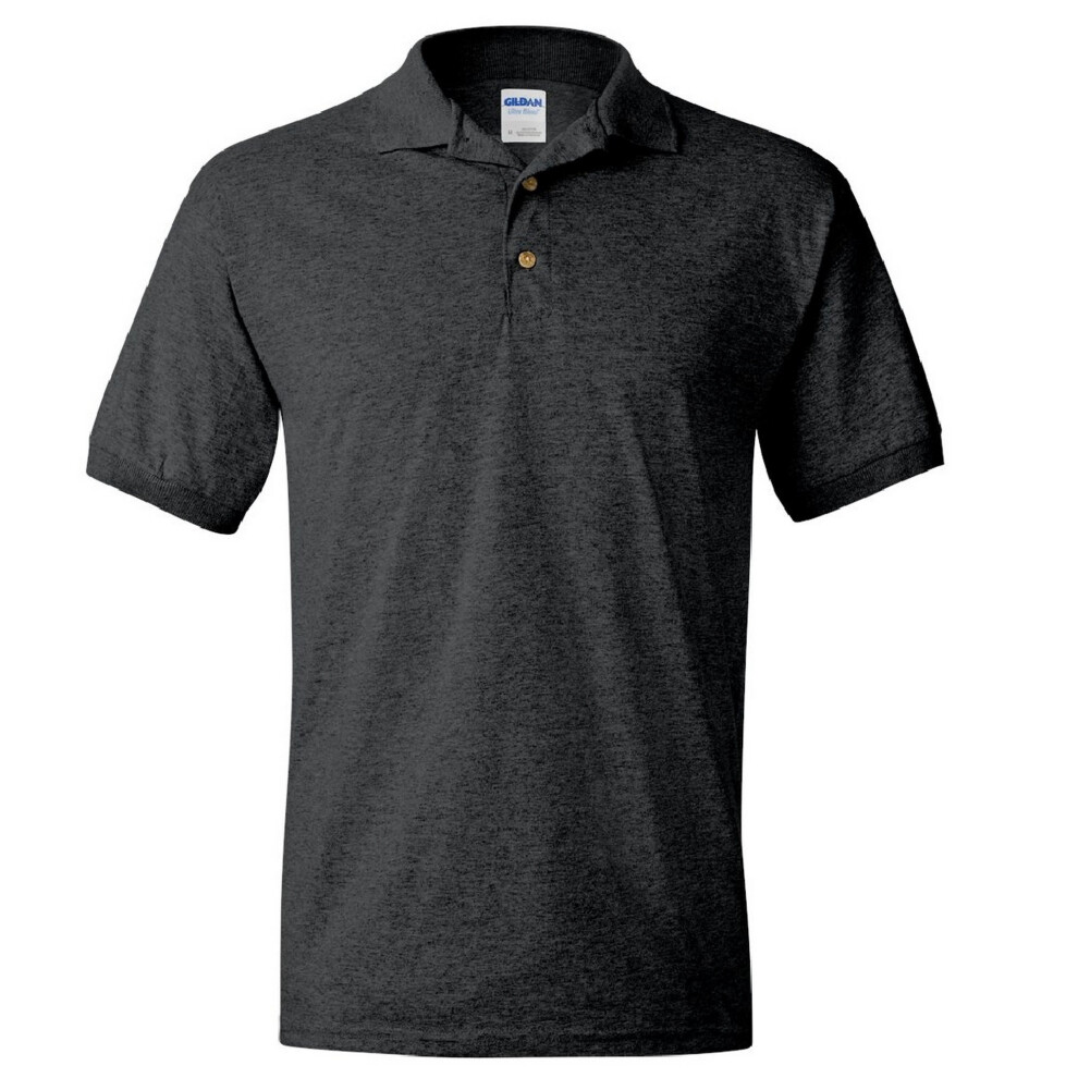 Gildan (3Xl, Dark Heather) Adult Dryblend Jersey Short Sleeve Polo Shirt