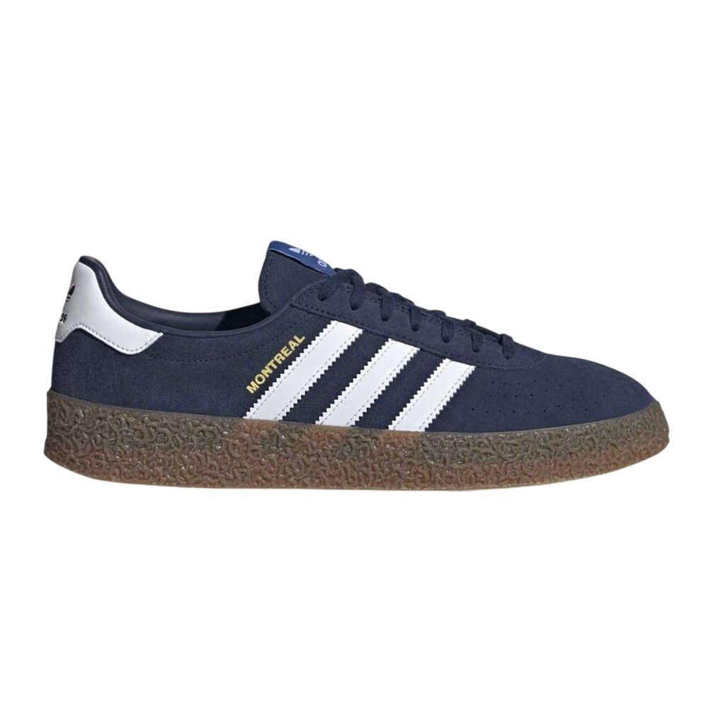 Adidas (11 Uk, Navy/White) Mens Originals Montreal 3 Stripes Suede Trainers