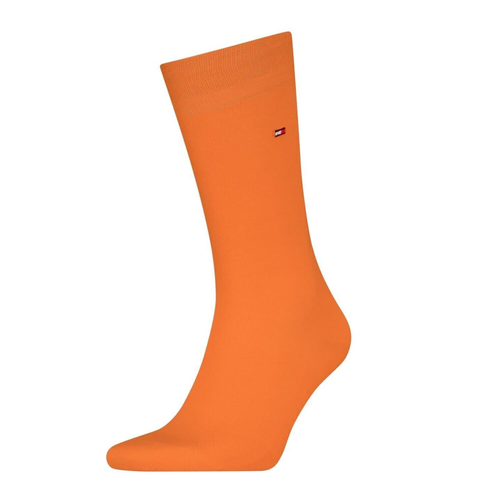 Tommy Hilfiger (10 Uk-11 Uk, Orange) Mens Classic Crew Socks (Pack Of 3)