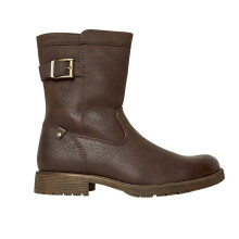 (6 UK, Brown) Nicholas Deakins Mens Chad Low Block Heel Motorcycle Boots