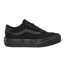 (11 UK Child, Black) Vans Mens Brooklyn Canvas Low Cut Platform Shoes