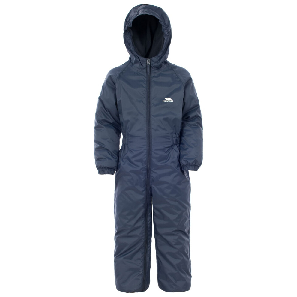 Trespass (18/24 Months, Navy Blue) Baby Unisex Dripdrop Padded Waterproof Rain Suit