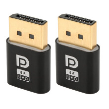 2X 4K Dummy Plug DP Display Adapter EDID Headless Emulator Accessories for PC Video Card