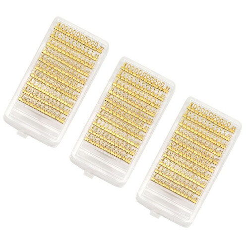30 Sets 3D Metall Regale Einstell Bares Preis Quadrat Kit Gold