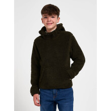 JACK PYKE Childrens Junior Sherpa Fleece Hoodie Dark Olive L