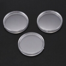 10 pcs Small round transparent plastic coin capsules box 30mm