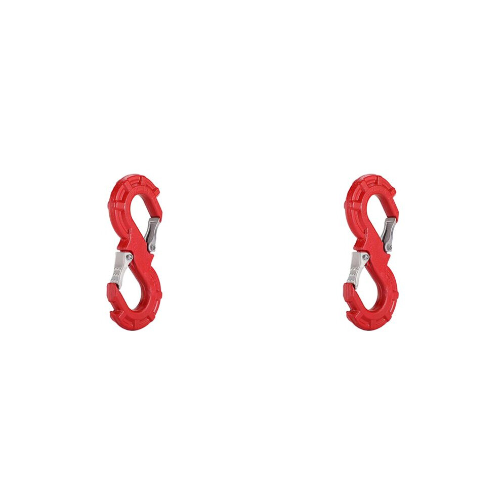 2X S-Shape Quick Rescue Shackle Trailer Winch Hook Car Jk Offroad Towing Recovery Kits 4X4 Winch Trailer Shackle Red 4712388261251