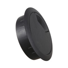 2 Pcs 50mm Diameter Desk Wire Cord Cable Grommets Hole Cover Black