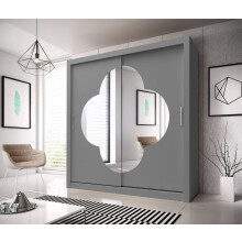 (180CM,Grey) FH Vienna Sliding Door Wardrobe