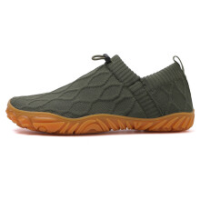 (Army green, 46) Mens German Trainer Sneakers Fly Knit Breathable Lightweight Casual Sports Shoes